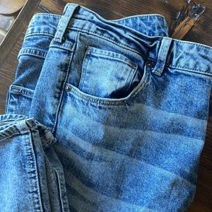 Straight leg vintage wash jeans